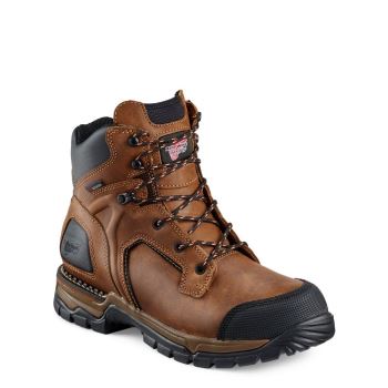 Red Wing FlexForce® 6-inch Waterproof Soft Toe Mens Work Boots Brown - Style 401
